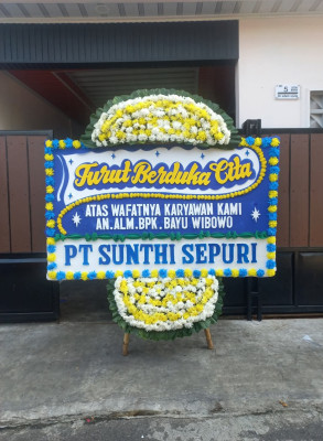 Papan Bunga Duka di Limo