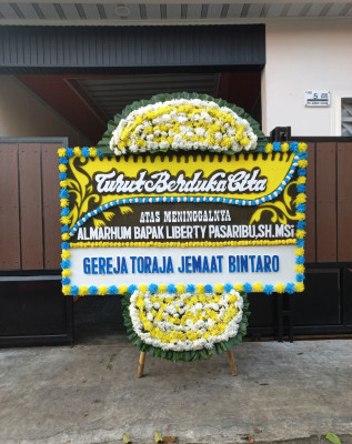Papan Bunga Duka di Limo